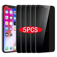 1 5pcs privacy screen protectors for iphone 12 13 pro max mini 7 8 plus anti spy tempered glass for iphone 11 pro xs max xr x se