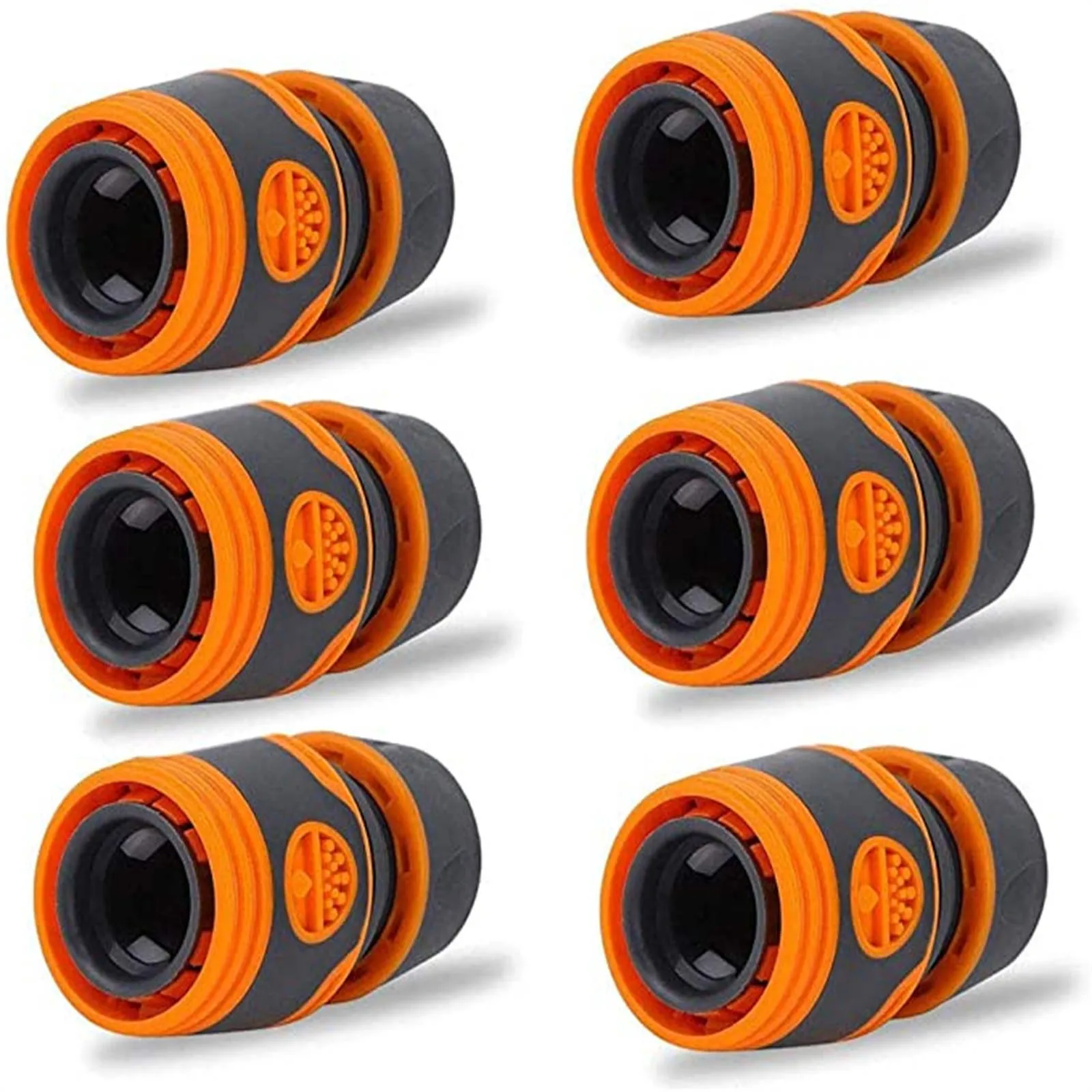 

6PCS 1/2 Inch Plastic Quick Hose Connector Hose Line Garden Tools Car Wash Hose Coupling Hose Water Stop Joint Irrigation Pipe