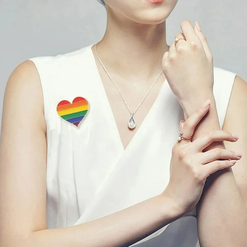 Радужная брошь с любовным письмом знаки Creativo металлическая булавка для