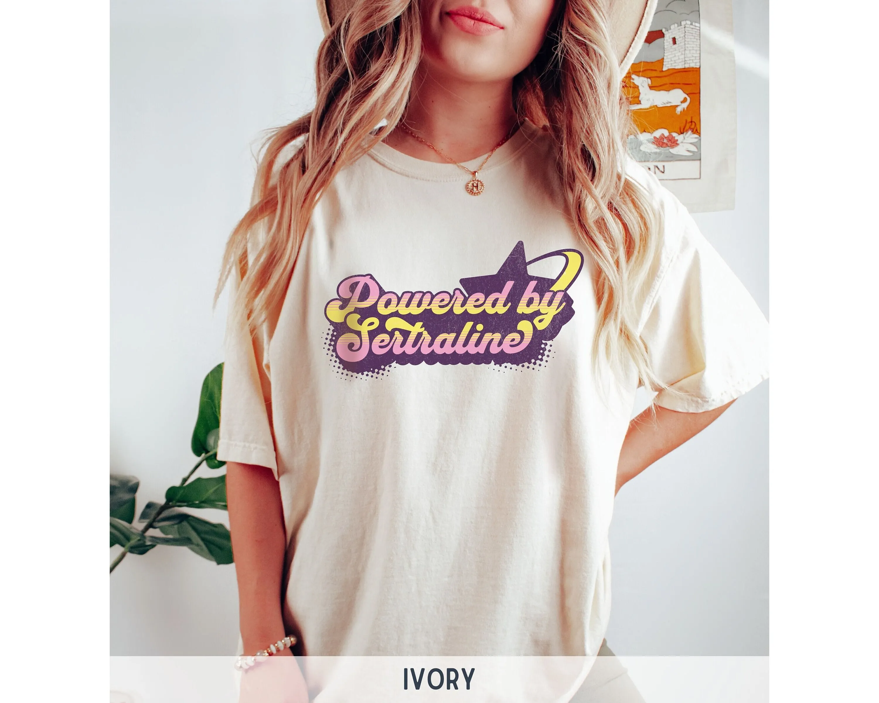 Футболка с надписью Sertraline Y2K Zoloft забавное умственное здоровье комфорт