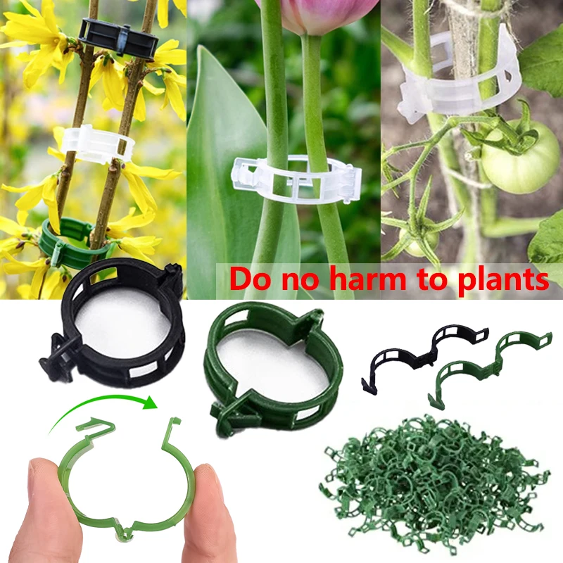 Plant Clips Buckle Hook Plastic Supports Connects Reusable Holder Gardening Supplies For Vegetable Tomato garden plant clips