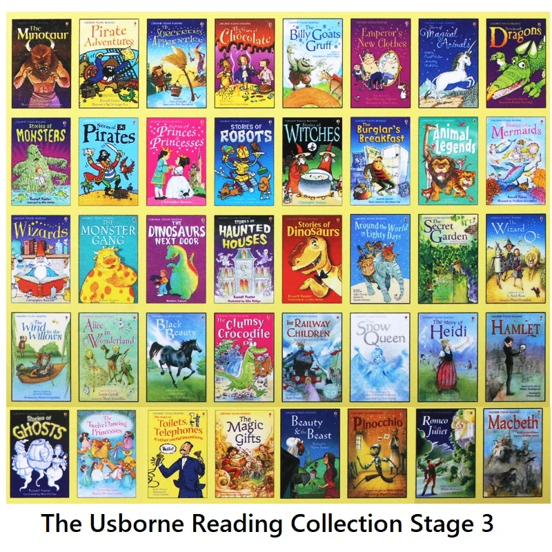 

The Usborne Reading Collection Stage 3 English Book Child Kids Word Sentence Fairy Tale Story Book Age 8-12