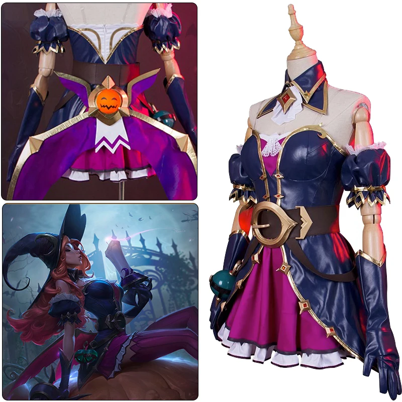 

Miss Fortune Cosplay Costumes Game League of Legends Role Play Halloween Carnival Dresses And Hats Outfit For Man Women Girls