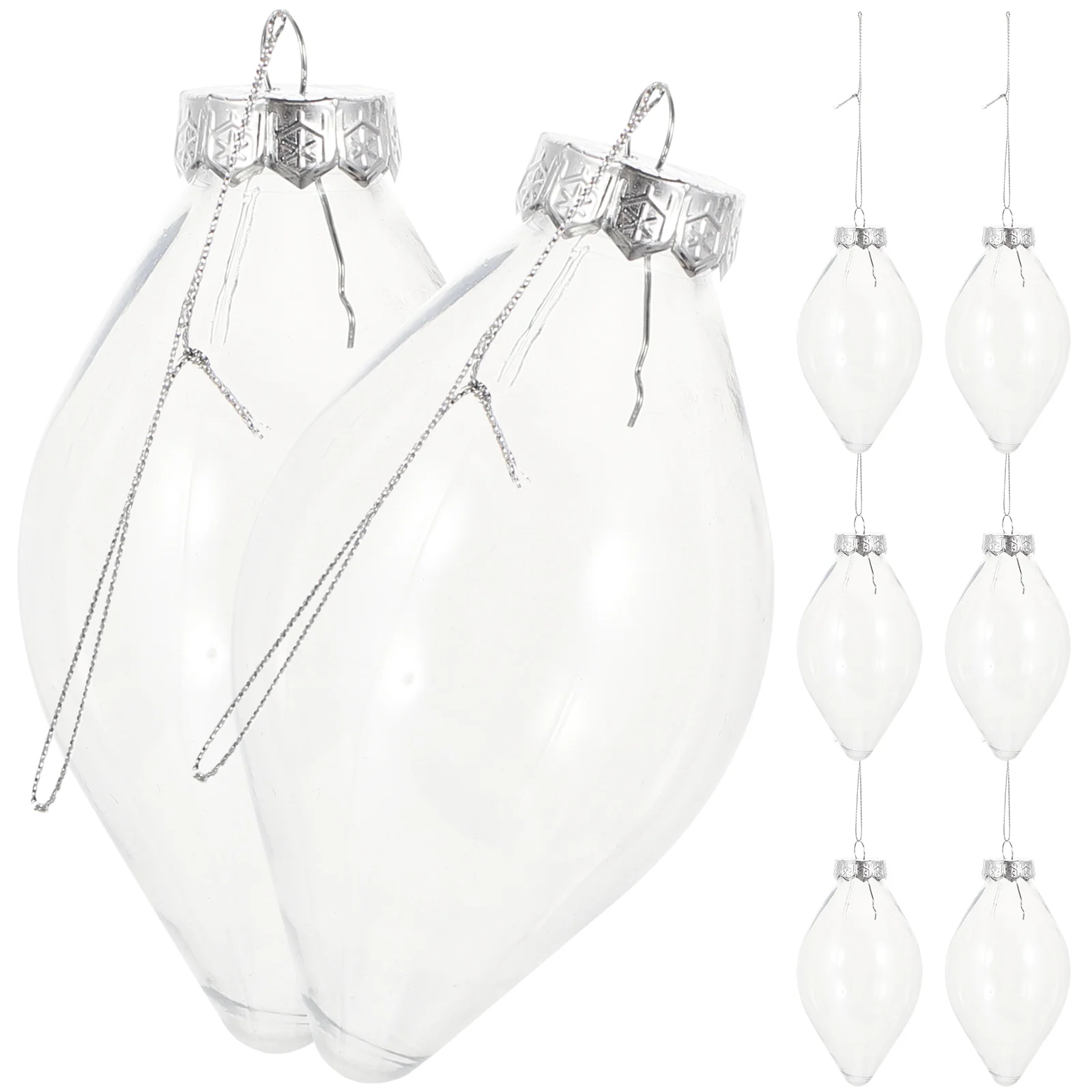 

8 шт., прозрачные многоразовые бутылки для рождественской елки