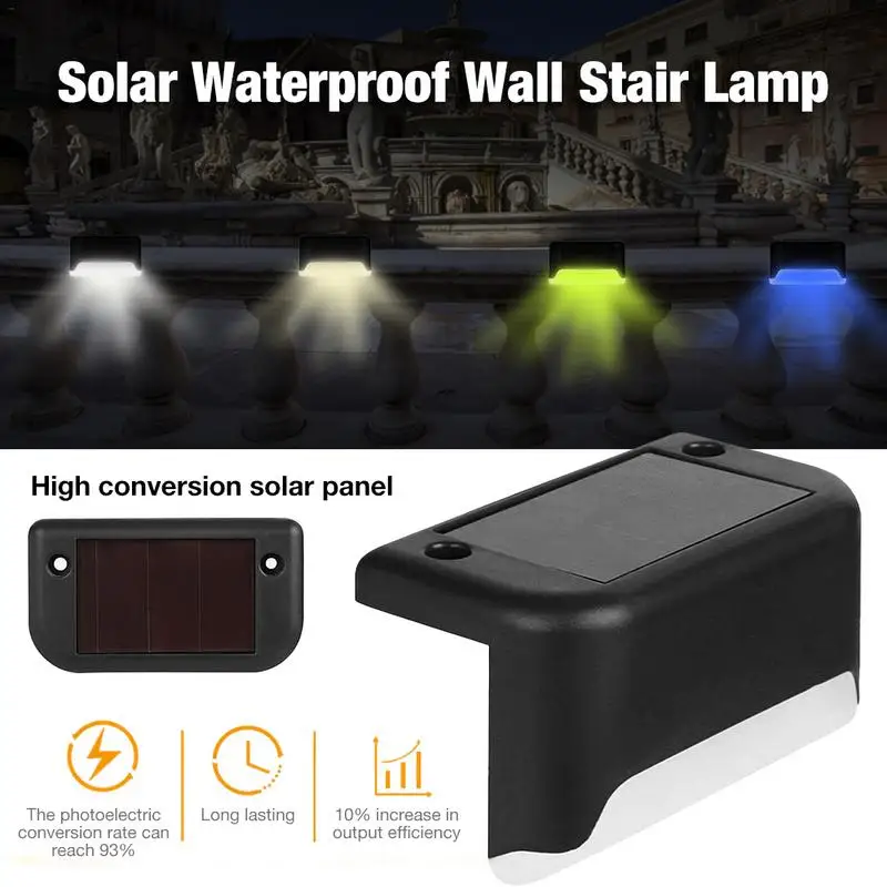 

Solar Light Outdoor Waterproof Wall Light Solar Stair Lamp Intelligent Control Light For Garden Path Courtyard Stairs Fences