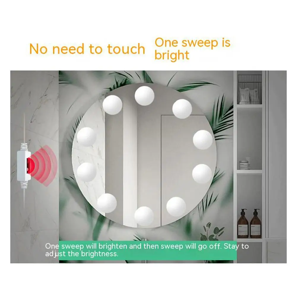 

Led Makeup Mirror Lights Waterproof Dimmable High Brightness Eye Caring Infrared Sensor Vanity Mirror Lights