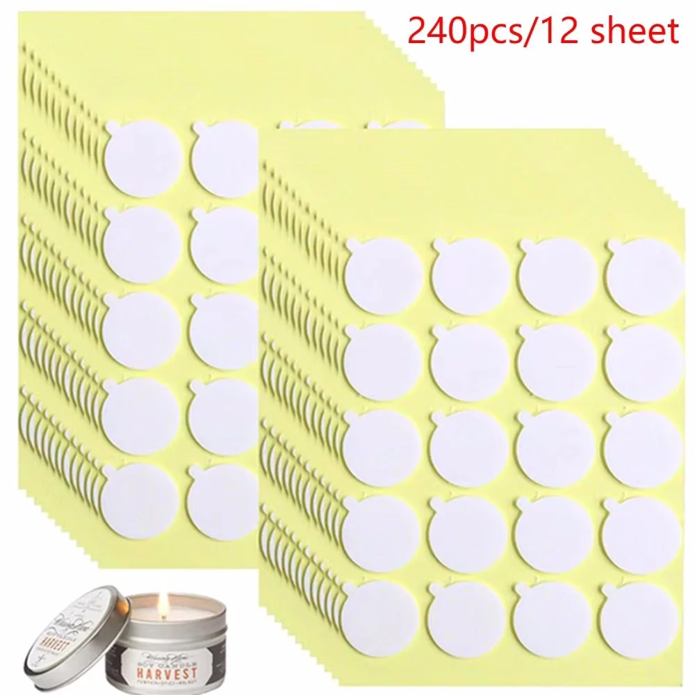 

Набор наклеек для фитилей свечей 240 шт.