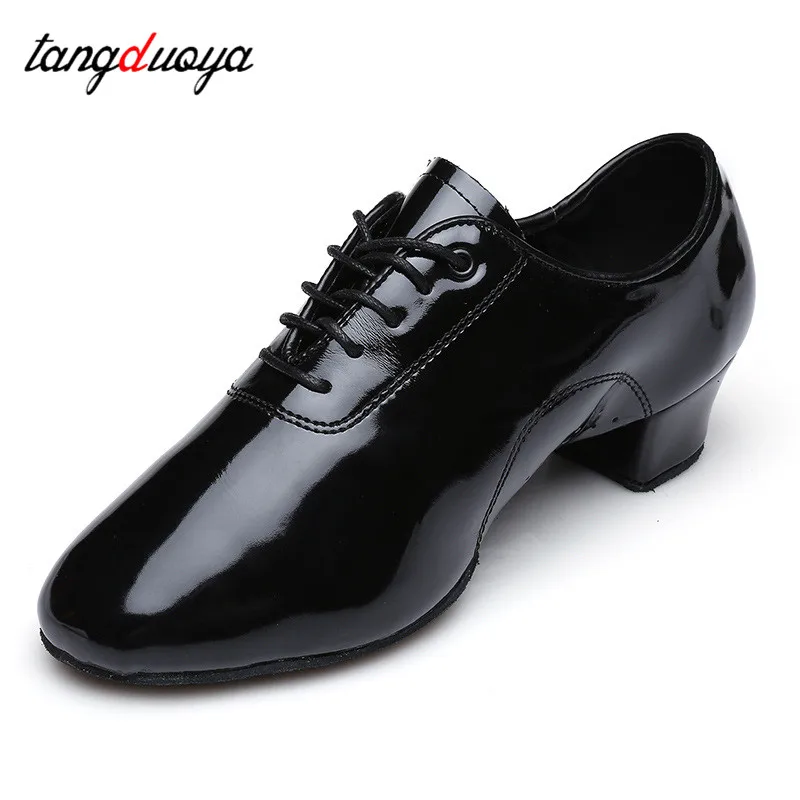 Professional latin dance shoes for men Matte patent leather oxford shoes dance men Tango Ballroom Jazz modern dance shoes male