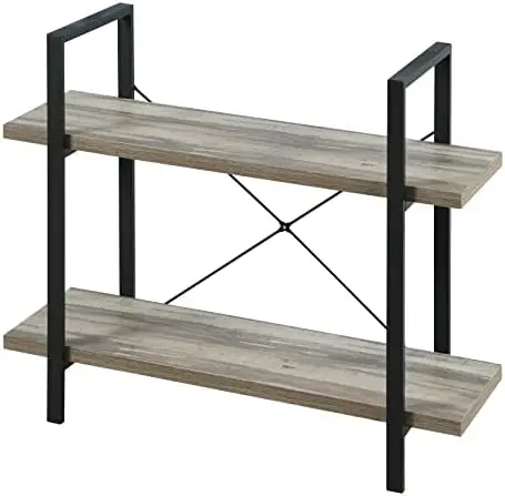 Shelf Bookshelf, Bookcase Shelf,Rustic Small Book Shelf, Industrial Metal Storage Shelves for Home Office, Bedroom, Kitchen, Bat