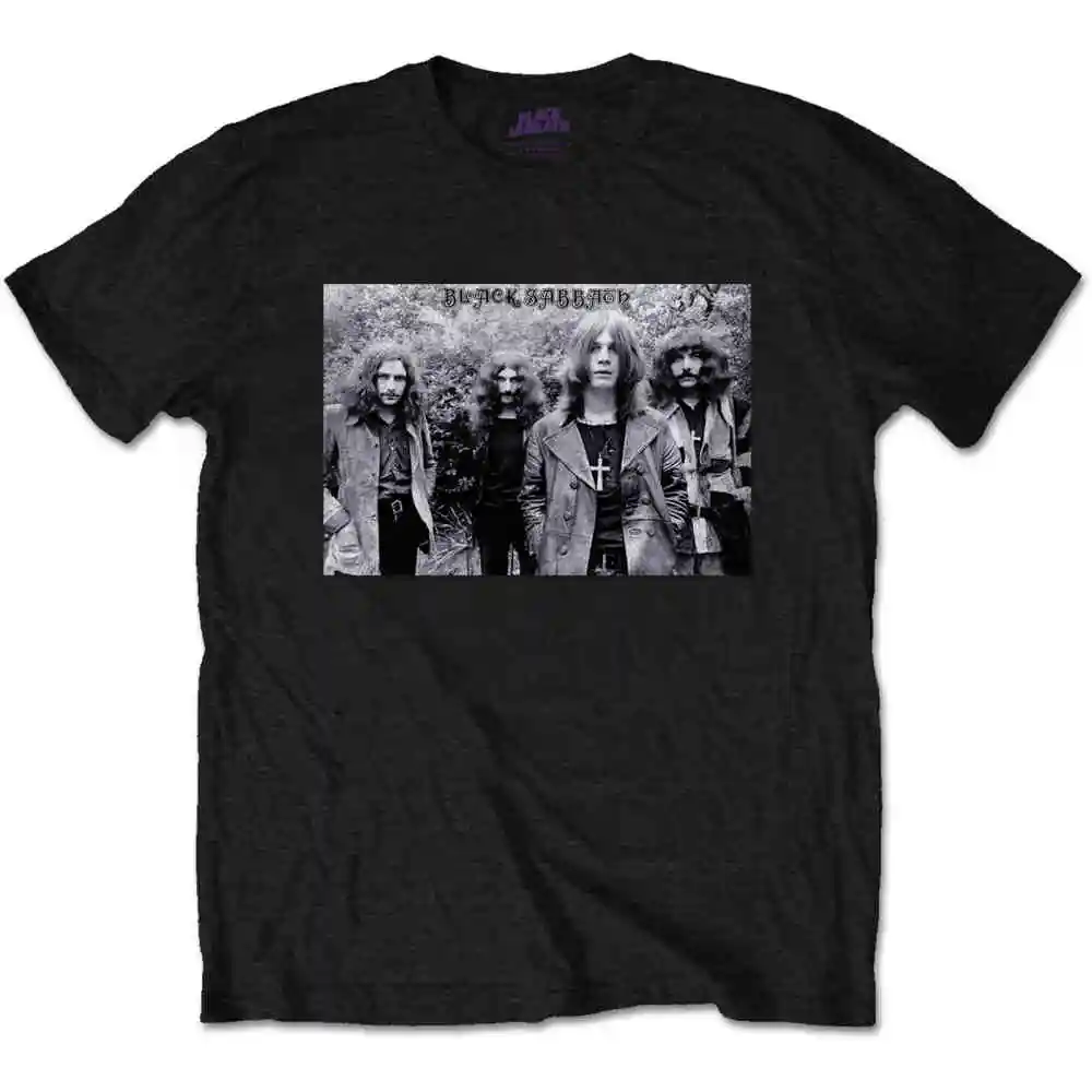 

black t shirt Sabbath Mens Tshirt Group Shot Black