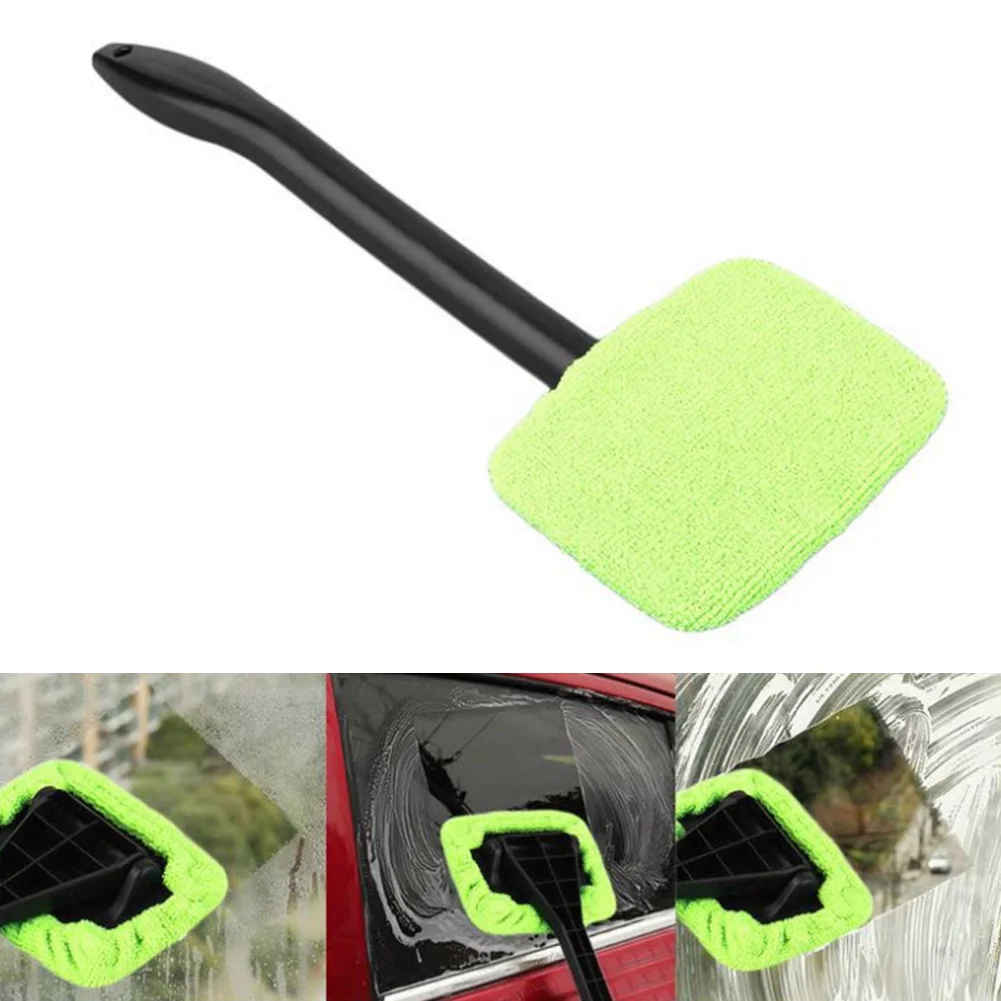 

Car Window Cleaning Brush Defogging Brush Windshield Wiper Microfiber Brush Automatic Cleaning Tools With Handle Car Accessories