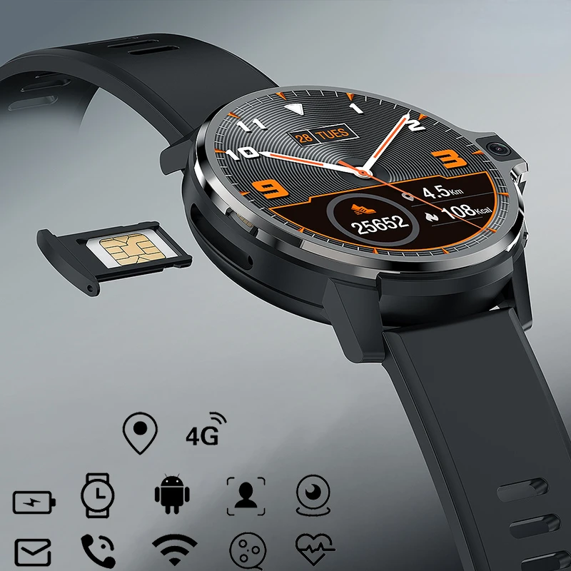 

Custom Face Watches Men GPS SIM 4G Call Smartwatch Women Sport Fitness Dual Cameras Wristwatch For Xiaomi iOS
