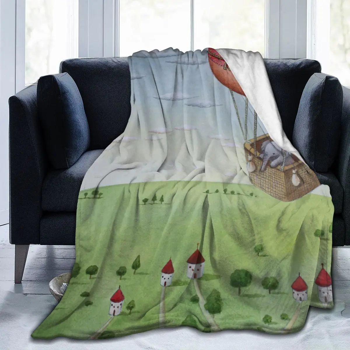 

Manta Ultra suave de dibujos animados para niños y adultos, cubierta de franela para sofá, decoración de dormitorio