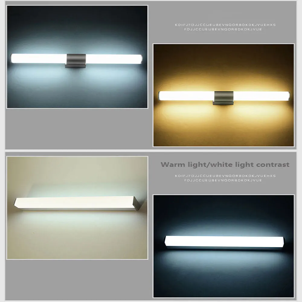 Modern LED Wall Lamps Bathroom VanityMirror Light 12W 16W 22W AC85-265V AcrylicTube Wall Sconce Makeup Lighting Fixtures images - 6