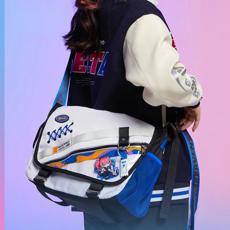 

Anime Game Honkai Impact 3 8-BIT Fantasy Theme Cosplay Student Travel Messenger Bags Backpack The Single Shoulder Bag Fans Gift