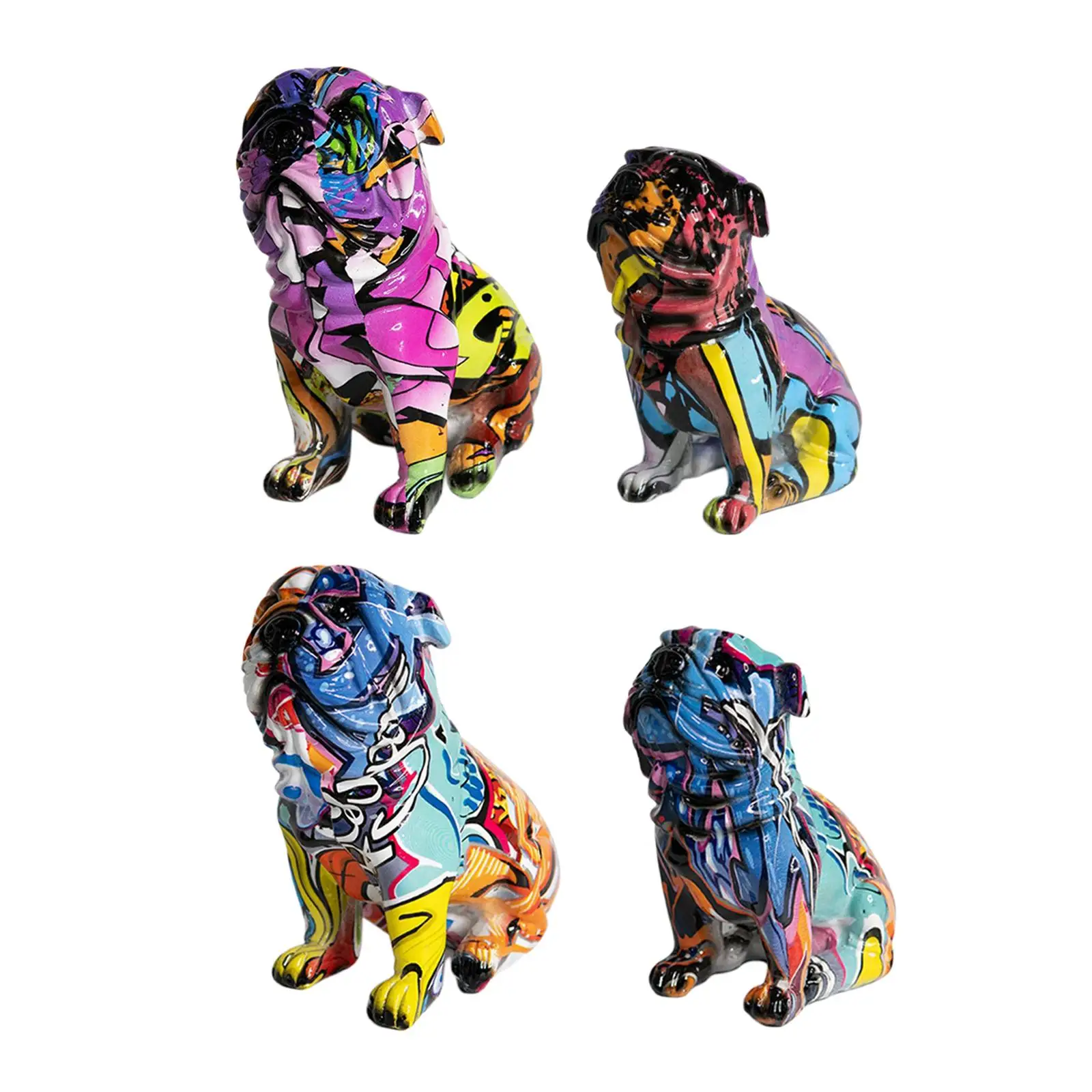 

Креативная статуя собаки, Статуэтка из смолы, коллекционная скульптура, поделки для стола, ночная тумбочка, украшение для дома, подарок на день рождения