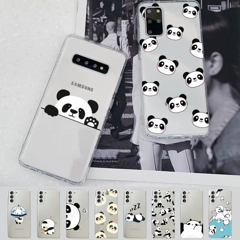 

Creative Bear Panda Animal Phone Case for Samsung A51 A52 A71 A12 for Redmi 7 9 9A for Huawei Honor8X 10i Clear Case