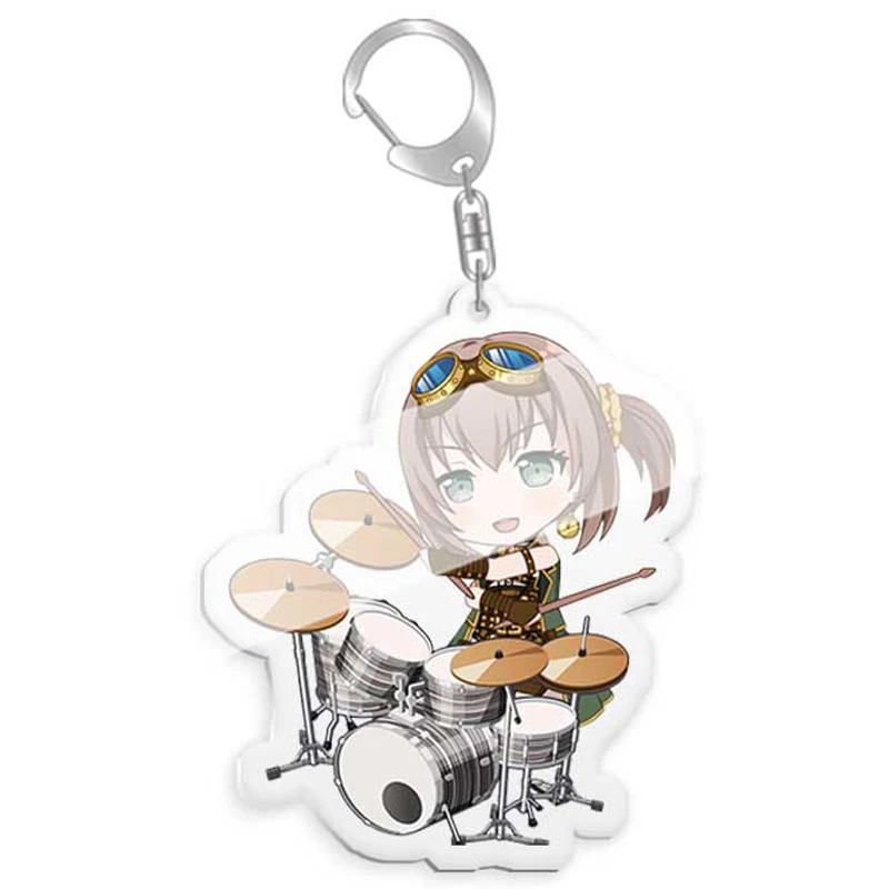 Брелок Bang Dream аниме акриловый цветной мультяшный брелок с рисунком кольцо для