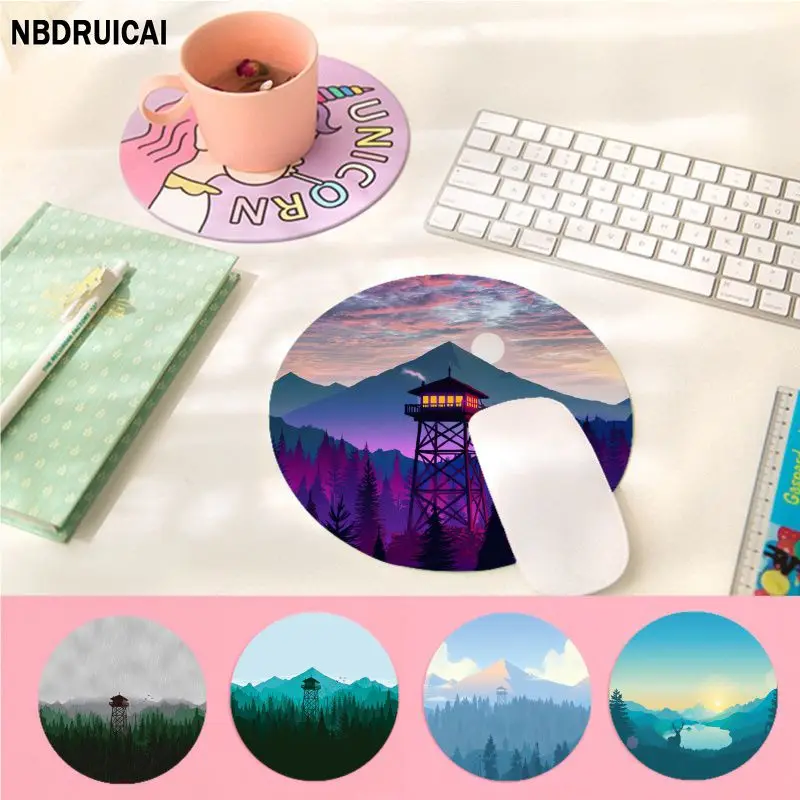

Deep Forest Firewatch DIY Round Desktop Desk Mat Kawaii Gaming Accessories Students Writing Pad Mouse Pad Desktop Mat