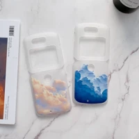 cute landscape painting case for motorola moto razr 5g coque matte shockproof clear back cover for moto razr 5g ultra thin shell