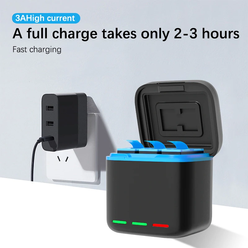 HONGDAK 1800 мАч аккумулятор для GoPro Hero 11 10 полностью декодированная батарея тройное