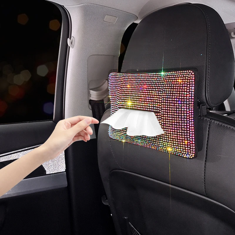 

Роскошная автомобильная коробка для салфеток, полностью прозрачный Автомобильный держатель для салфеток, многофункциональная автомобиль...