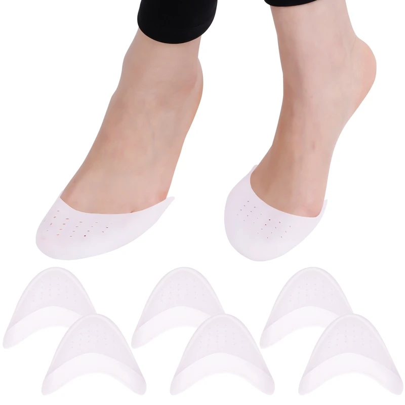 

4 Pairs Toe Protector Silicone Gel Pointe Toe Cap Cover Toes Soft Pads Protectors For Ballet Shoes Girls Women Foot Care Tool