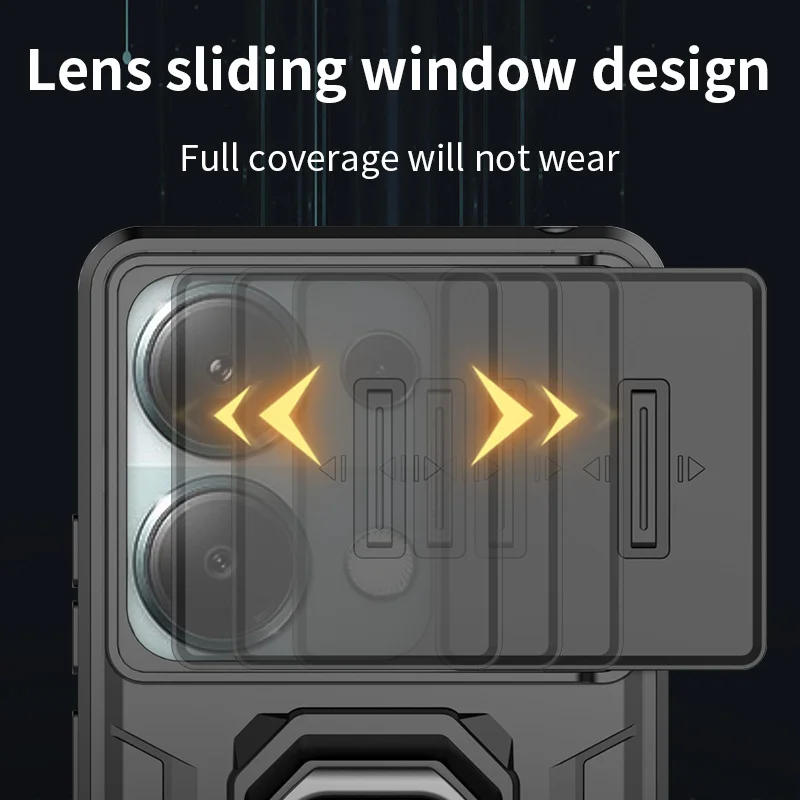 Чехол для Xiaomi Redmi Note 13 Pro 4G противоударный чехол с подставкой магнитные