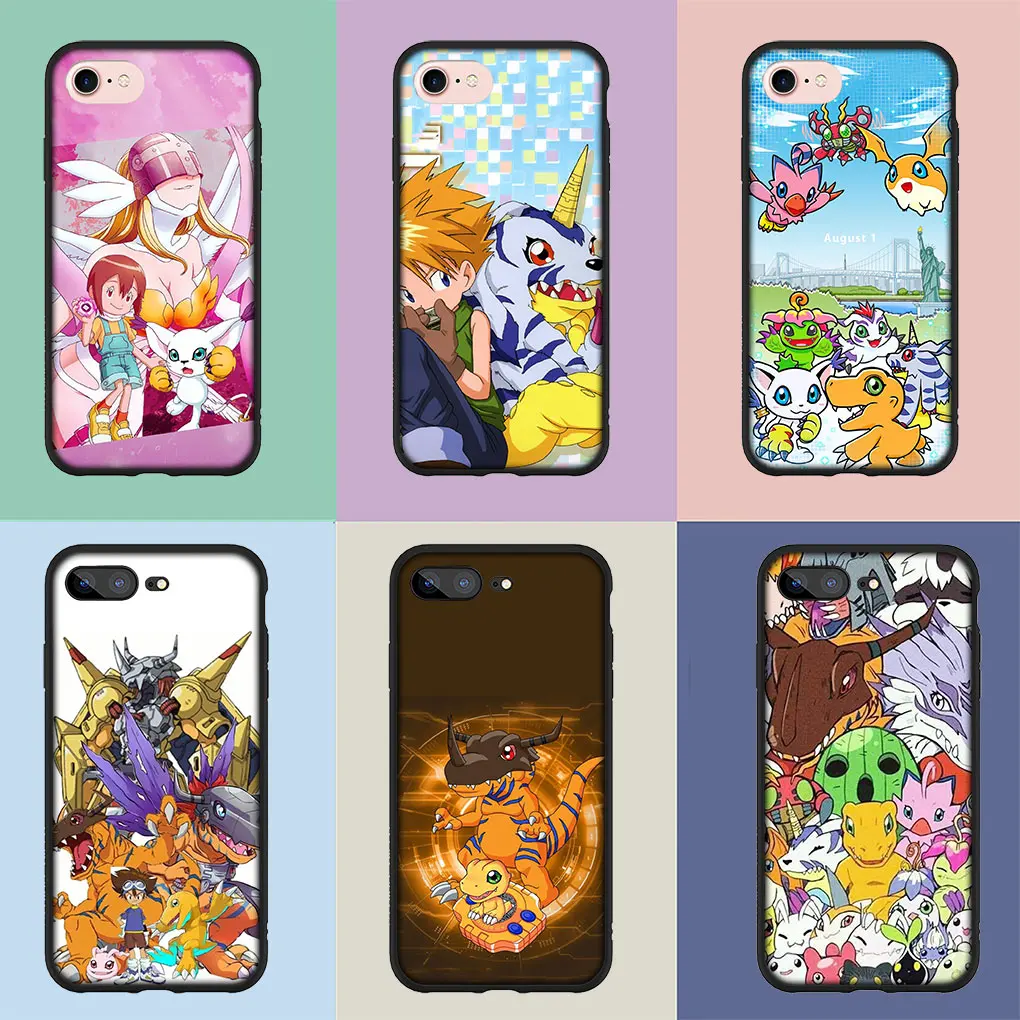 Digimon Adventure Digital Monster Cover Case for Apple iPhone 16 15 14 13 12 11 Pro Max 6 6S Plus + SE 15+ 16+ Casing
