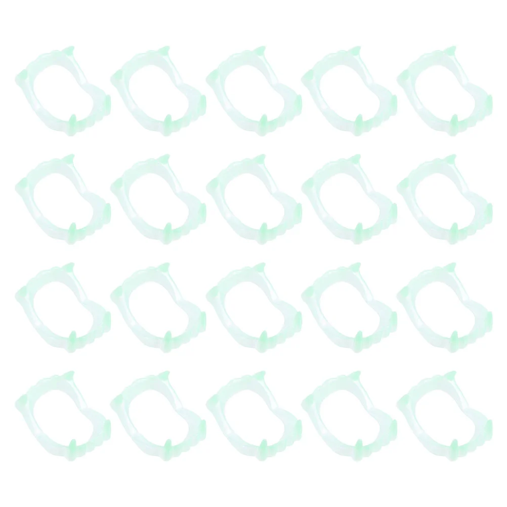 

25 Pcs Props Vampire Teeth Child Prom Zombie Dress Toys Plastic Horrible Halloween Luminous Denture