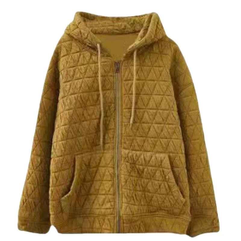 Balonimo Vintage Women's Hooded Jacket 2022 Autumn Winter New Korean Version Casual Loose Warm Sweater Short Outwear Coat Parkas