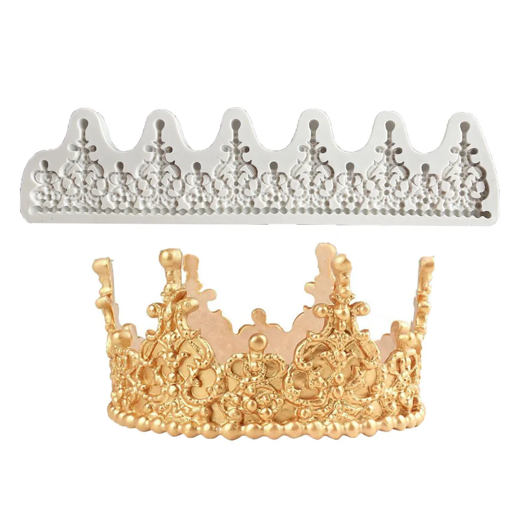 

Искусственная форма, деликатная объемная большая европейская форма короны, силиконовая форма для помадки, силиконовая форма с рельефным рисунком