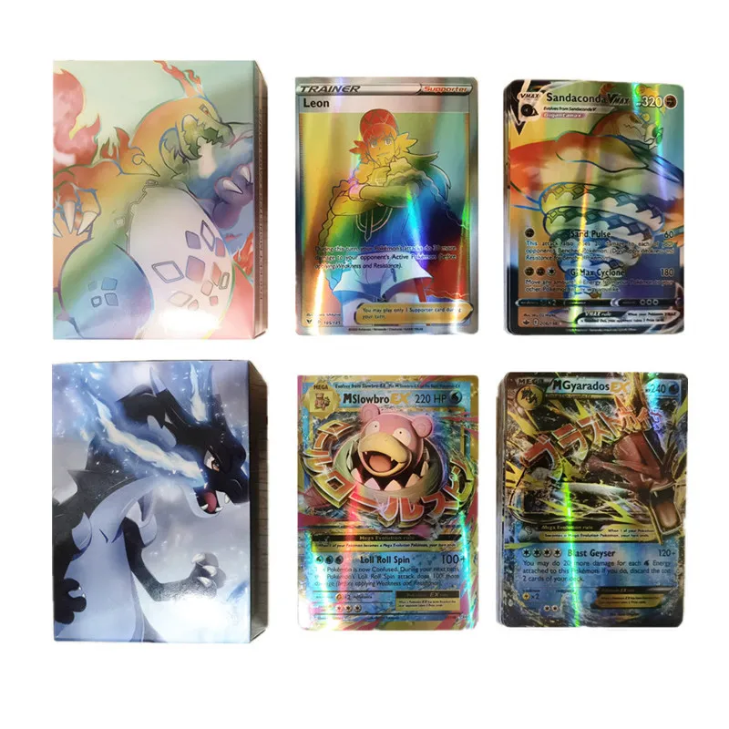

60 шт./компл. карты Pokemon DIY PTCG Vmax GX MEGA Trainer Пикачу; Чаризард хобби Коллекционная игра Аниме Подарочная флеш-карта игрушки