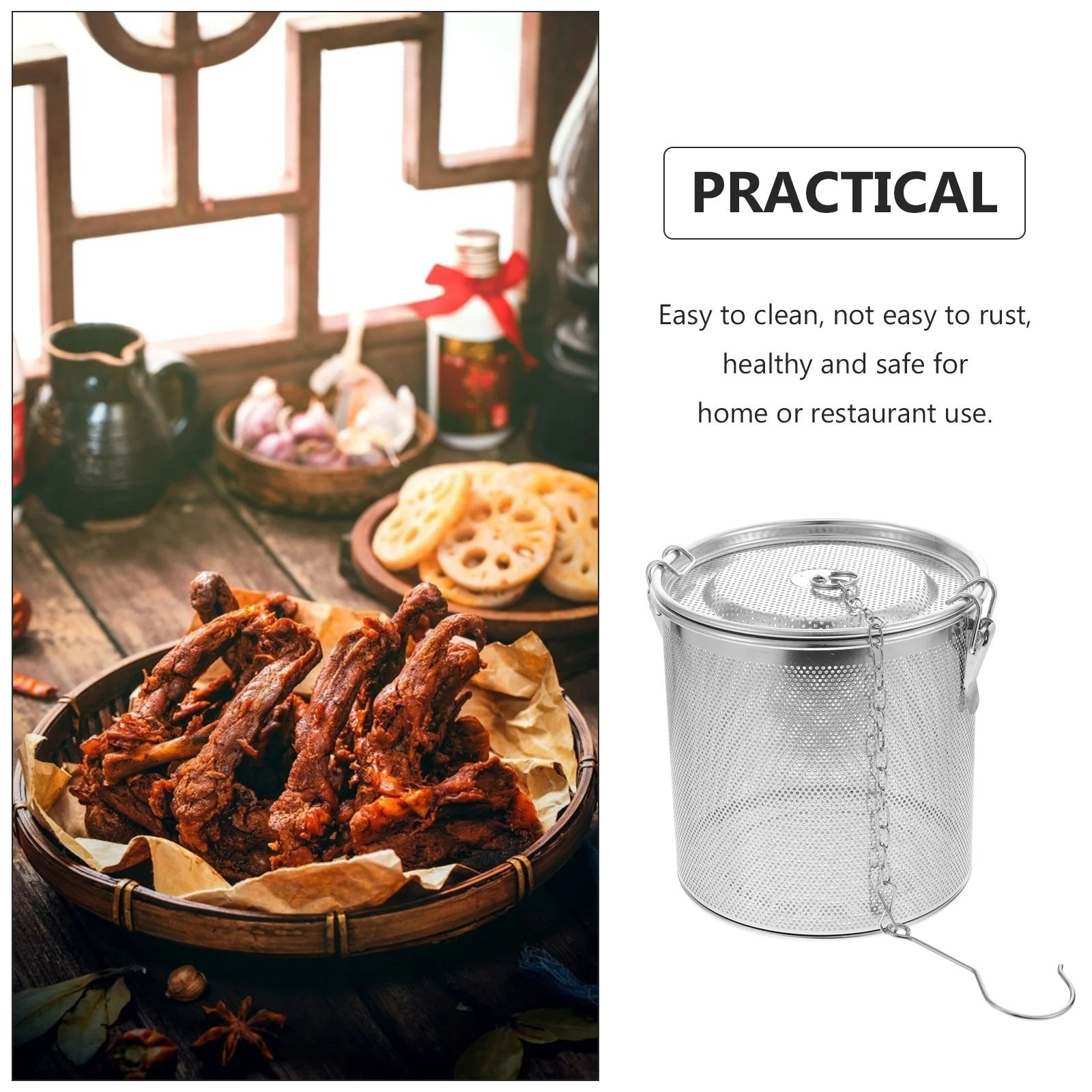 Расселенная индейка корзина из нержавеющей стали сито для заварки листового чая