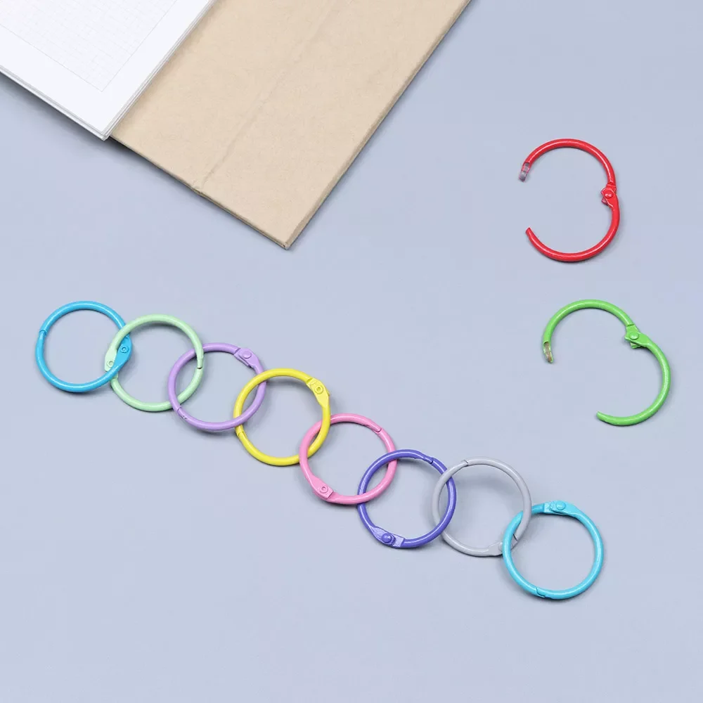 

10PCS DIY Albums Loose-leaf Ring Book Ring Metal Loose Leaf Binder Ring Book Hoops School Office Supplies