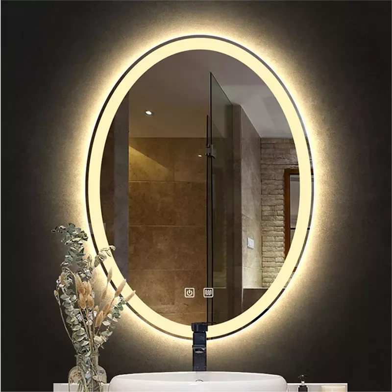 

Зеркало для ванной со светодиодной подсветильник кой, 3 цвета