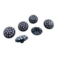 hl 20mm 5pcs15pcs black overcoat sweater buttons with rhinestone diy apparel sewing accessories