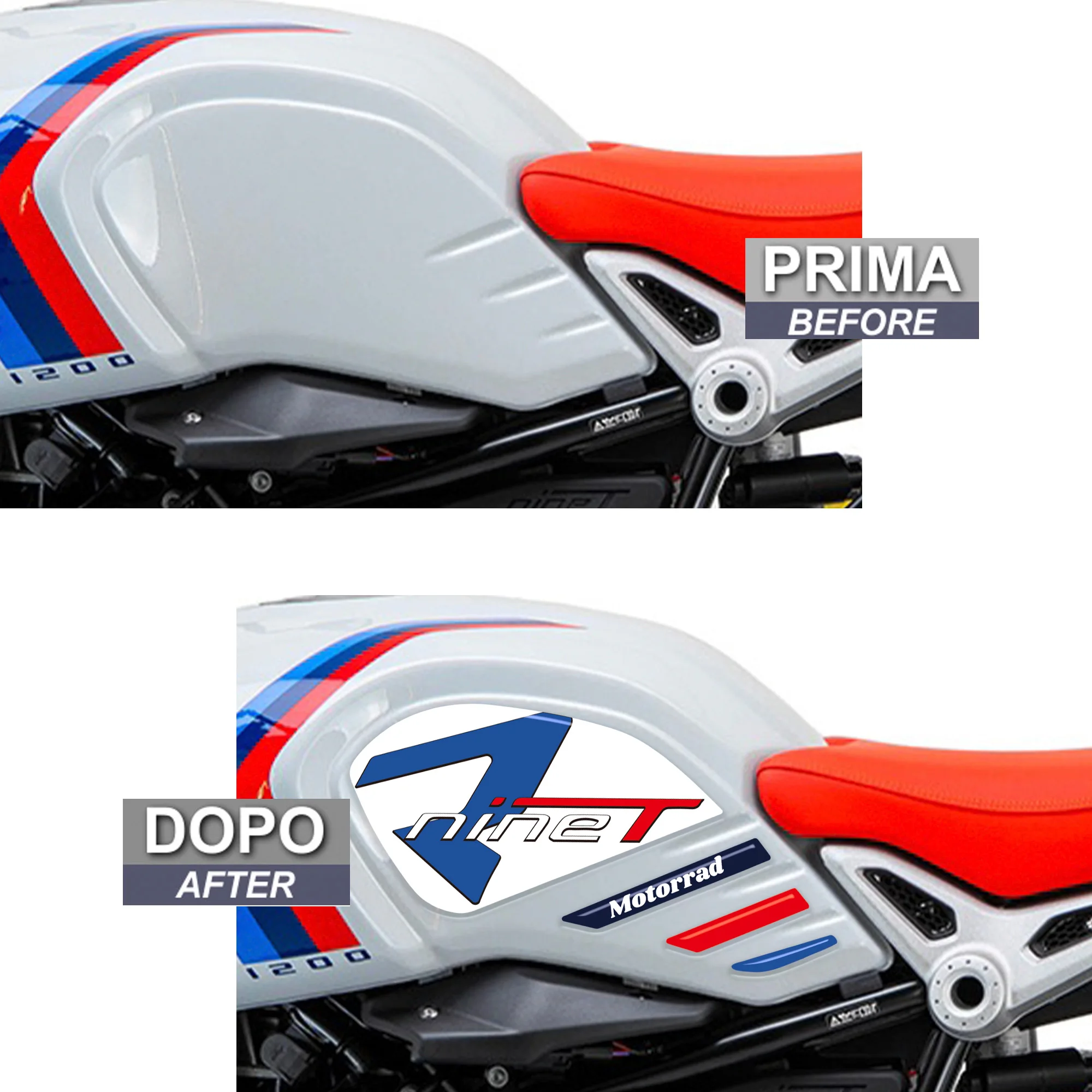 Фото 3D гелевые наклейки для мотоцикла BMW R NineT Nine T RnineT, защитные наклейки на бензобак, комплект наклеек на топливный бак, 2017-2023 гг. №2