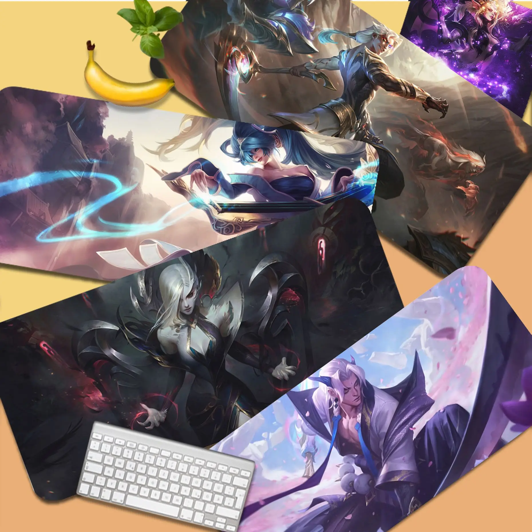 

Game Arcane League of Legends Mousepad girl pad Keyboards Mat Rubber Gaming mousepad Desk Mat Edge Locking Game Keyboard Pad