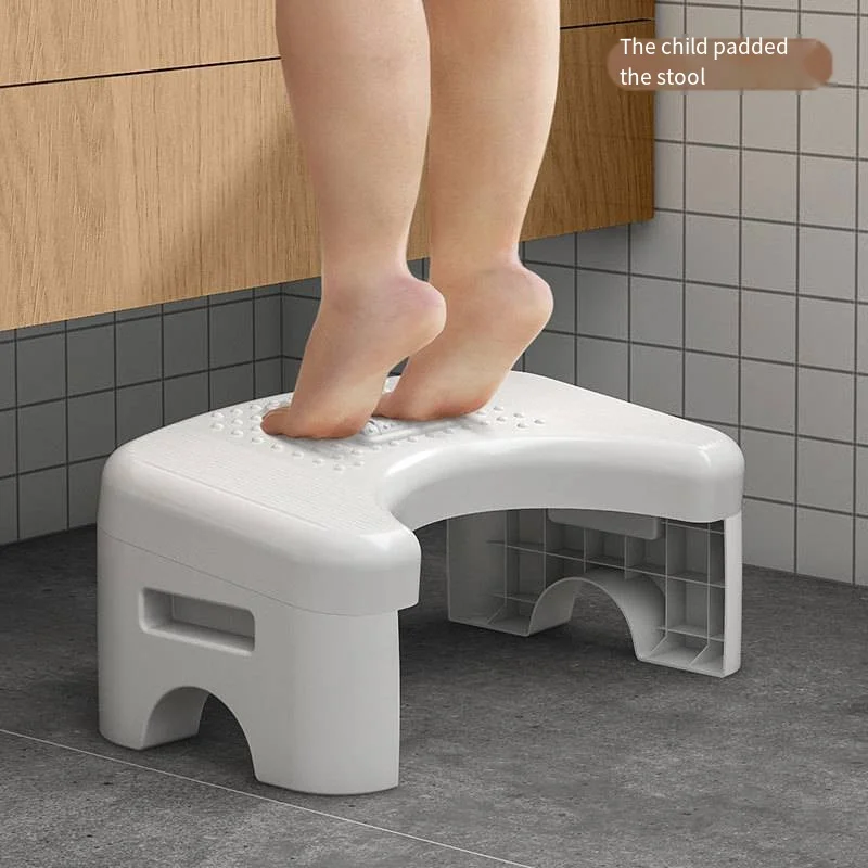 Thick Plastic Footrest Bench Non-Slip Shoe Changing Stool Bathing Low Stool Squatting Pit Gods Bathroom Toilet Pad Footstool