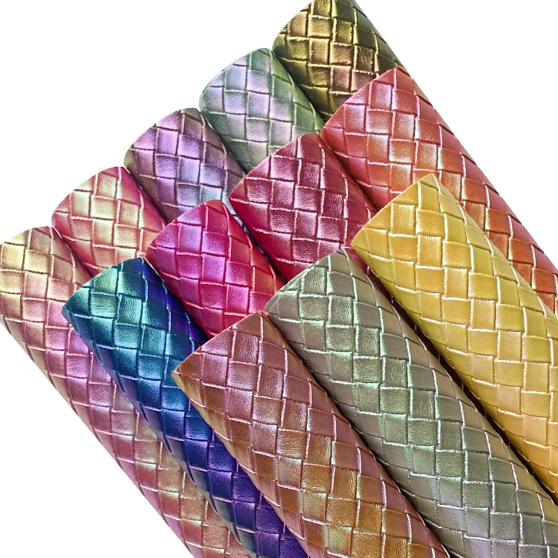 Радужные тисненые листы из искусственной кожи искусственная кожа для украшения