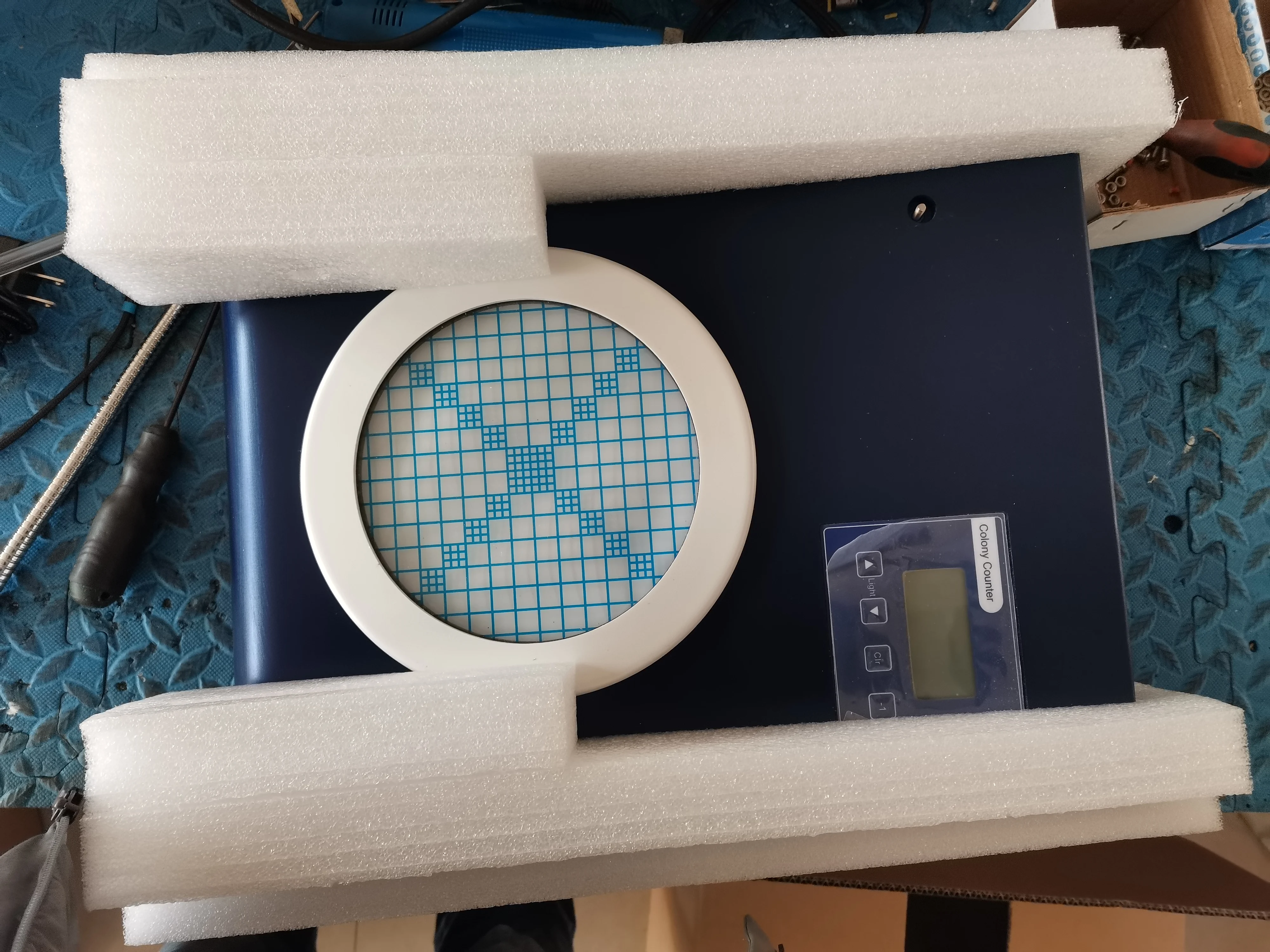 JKI Полуавтоматический бактериальный счетчик колонок с цифровым дисплеем для