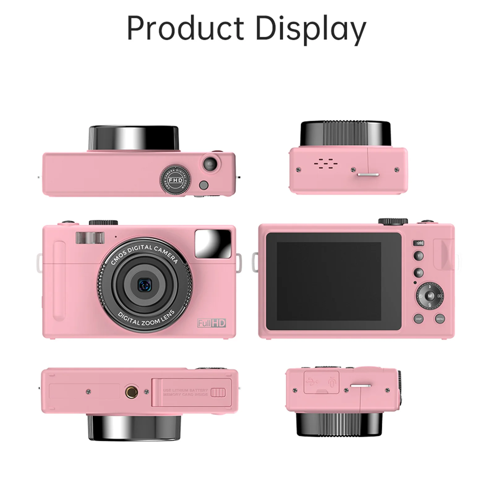 1080P Compact Digital Camera Video Camcorder 48MP 3.0-inch TFT LCD Screen Built-in Flash for Kids Teens Friends Gift Recommend enlarge