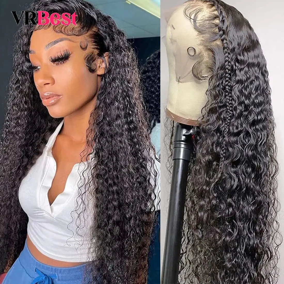 

Water Wave Lace Front Wig Human Hair Pre Plucked 13x4 Hd Lace Frontal Wigs Human Hair Wigs for Women Glueless Wigs Human Hair