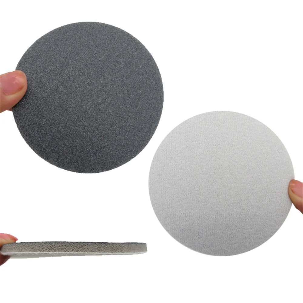 1 Pcs 5" Inch 125 MM Wet And Dry Flocked Disc Water Aand White Sand Abrasives Self-Adhesive Sponge Sanding Disc for RIKEN images - 6
