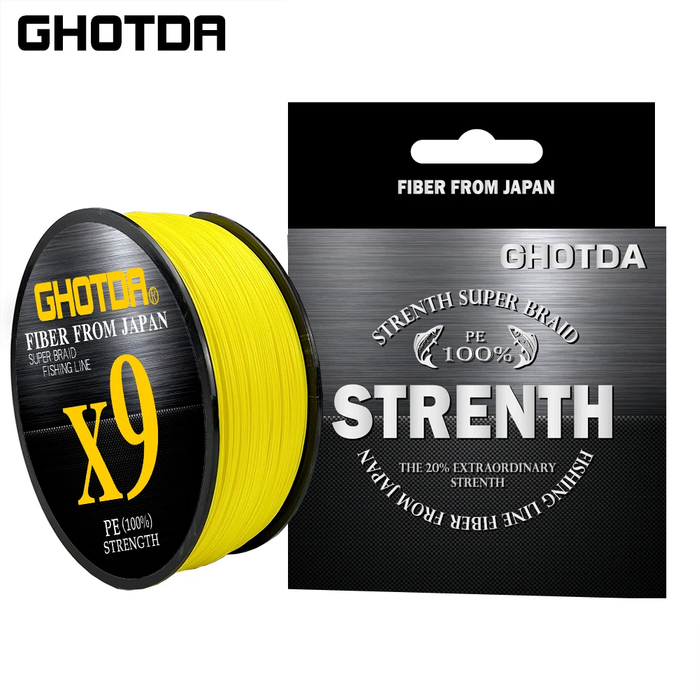 

Ghotda100M High Density Multifilament 9 Braided Fishing Line Wear-resistant Saltwater/freshwater Light Bait Fishing Line7.8-45KG