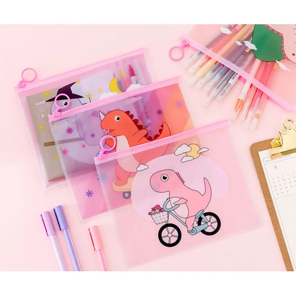 

Cute Information Bag Document Bag Test Paper Folder Pen Case File Folder Magic Dinosaur File Bag File Storage Bag Pencil Case