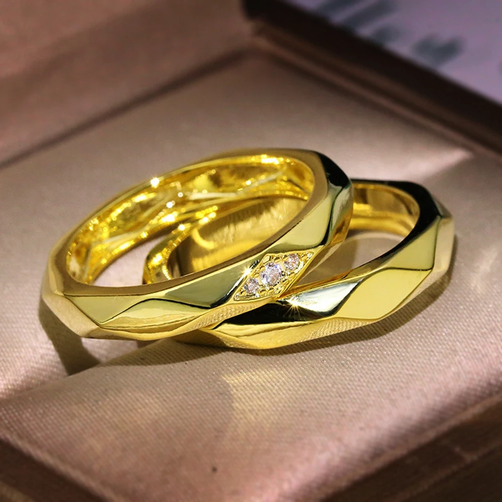 Модное простое кольцо для пары Женское из циркония обручальное обещания