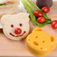 kitchen breakfast bear sandwich mold bread biscuit embosser cake tool diy making mold household making accessories