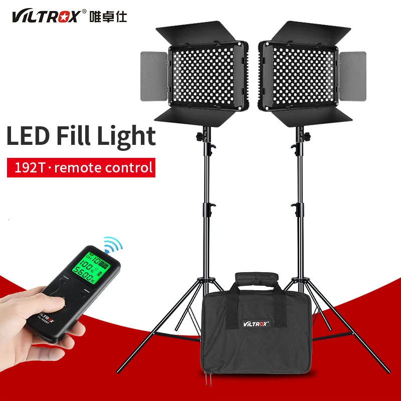 

VILTROX VL-S192T Двухцветная светодиодная лампа для видеосъемки с регулируемой яркостью, беспроводной пульт дистанционного управления, комплект ...